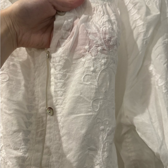 J. Jill Small White Button Up Blouse - Picture 5 of 5